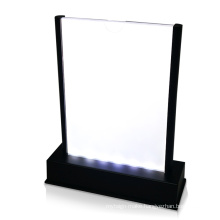 Double Sided Rechargeable Acrylic LED Menu Table Stand Holder Display Lighting Pos Rechargeable Menu Stand for Restaurant/Bar